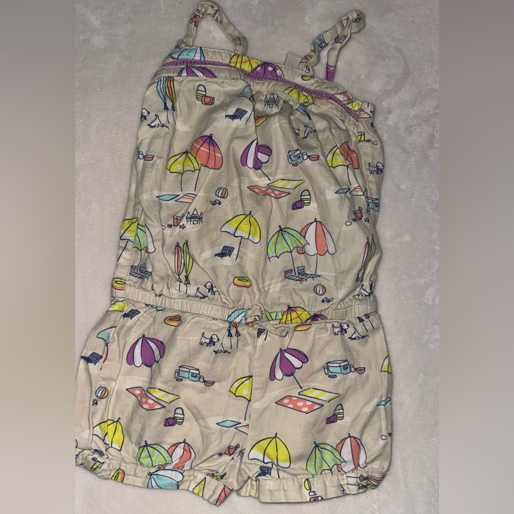 CHEROKEE Colorful Beach Print Romper